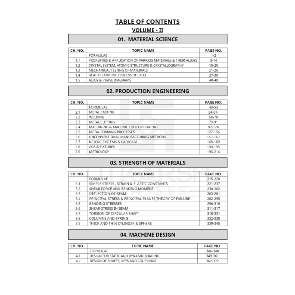 Mechanical Engineering Exams (SSC-JE, RRB-JE, PSUs, State AE/JE etc) Book Volume 2