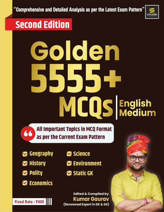 Golden 5555+ MCQs 2nd Edition (English Medium) by Kumar Gaurav Sir