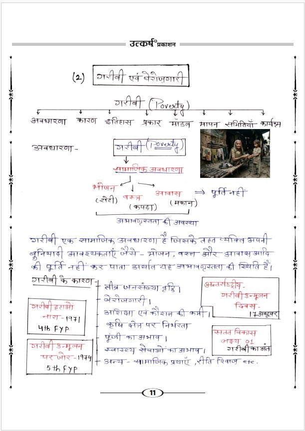 2nd Grade Teacher 2nd Paper Economics (S.St) Handwritten Book by Madhuri Kalra