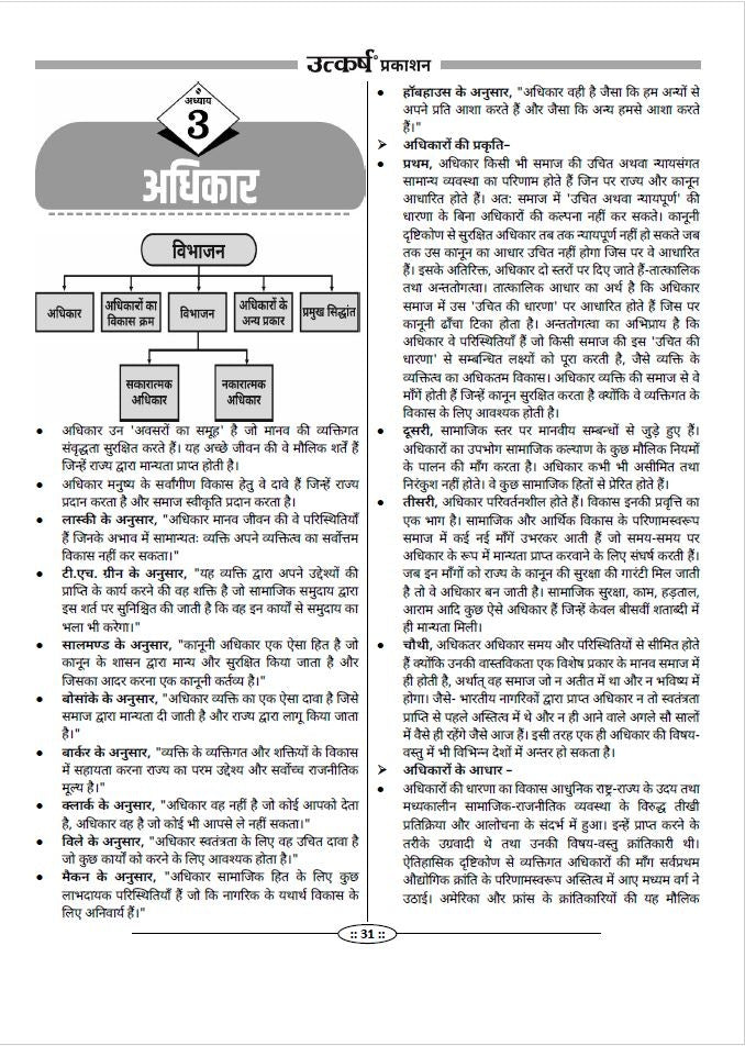 2nd Grade Teacher Recruitment Exam 2nd Paper Political Science (SST) by Pradeep Chahar