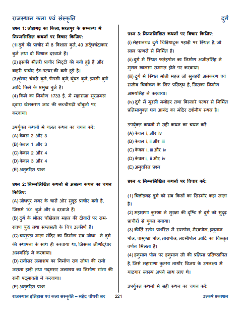 Rajasthan Art & Culture Question Bank by Mahendra Choudhary