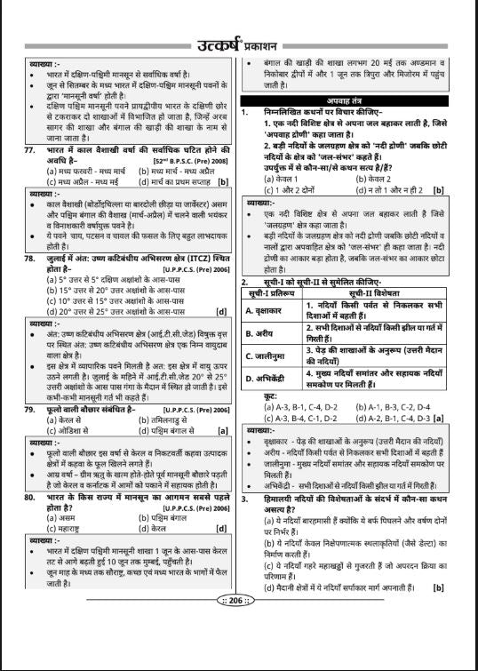India & World Geography Question Bank by Brijesh Sir